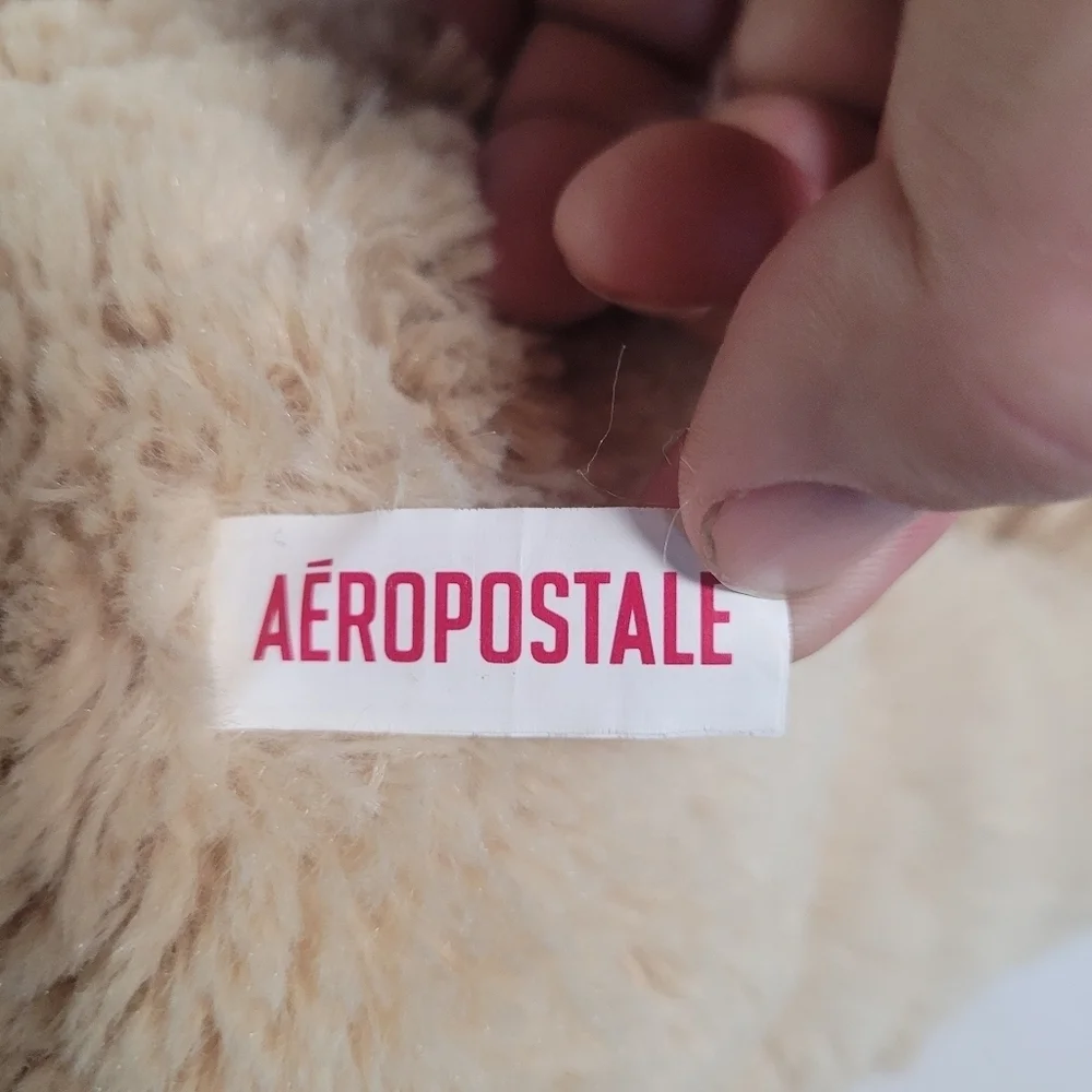 Aeropostale Brown Tan Sitting Bear Plush Stuffed Animal 12" - Picture 7 of 10